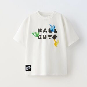 Zara Kids White Tee with Colorful Characters